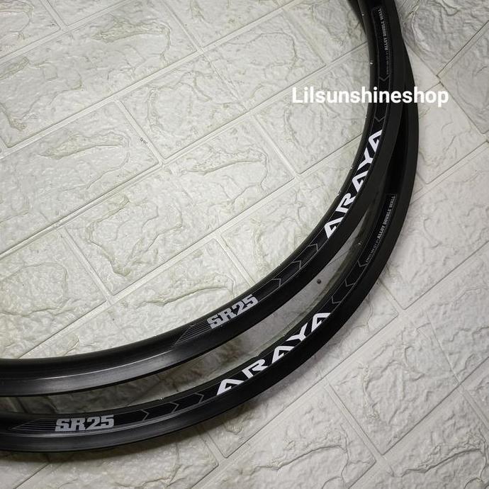 Rims Velg Sepeda MTB 27.5 ARAYA SR25 Lubang 32H Double Wall Rim Brake Line Jumlah SEPASANG