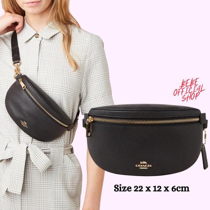Tas Wanita CH Bethany Belt Bag In Pebbled Leather Black / Tas CH Wanita Waist Bag / Tas CH Wanita Sl