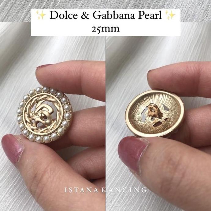 Kancing Baju Pearl Mewah Blazer Gold Dolce Pearl Button