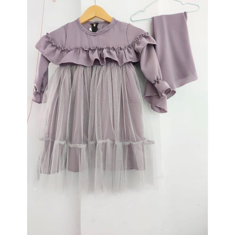 TERMURAH GAMIS ANAK MIX TILE WOLLYCREP PREMIUM