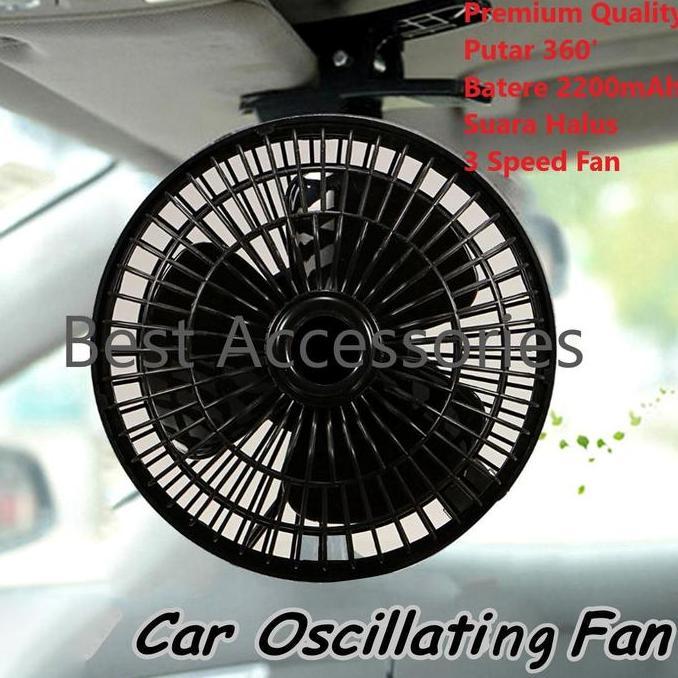 Kipas Angin Mobil Jepit Sunvisor Dashboard Cordless Portable 620
