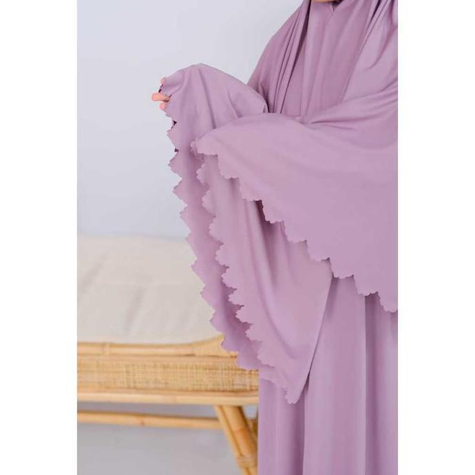 AliMaMa - MUKENA ANAK LESTI LASER - Mukenah Perempuan Telekung Traveling Jersey Jersi Fashion Muslim