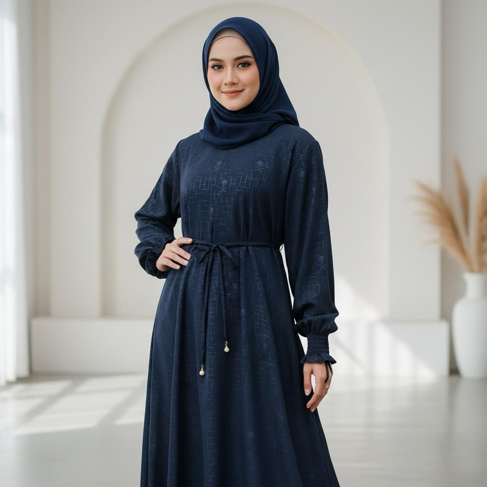 HOT SALE ELLIN HIJAB - ABAYA WANITA EMBOSS PALM BUSUI FRIENDLY