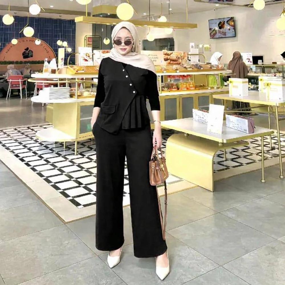 Hot Rachel Set Celana +Rompi - Bestiie Fashion - Setelan Knit Premium - Vest Set Celana - Atasan Rem