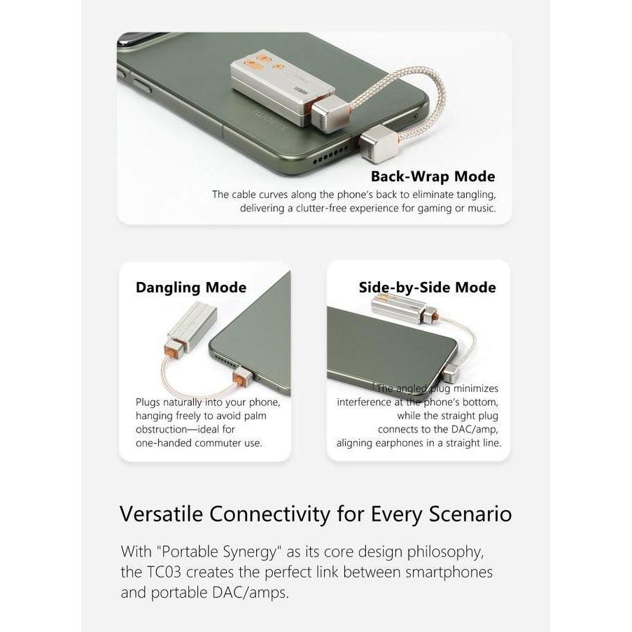 READY ddHiFi TC03SS / TC03SL / TC03LL USB-C OTG Audio Decoding Cable