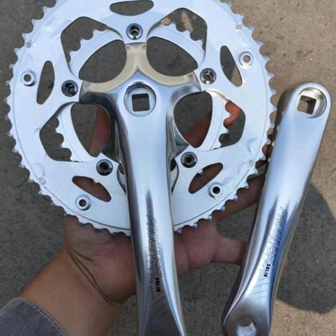 Ready Prowheel Solid Double Chainring Crankset Sepeda Balap Lipat Gunung