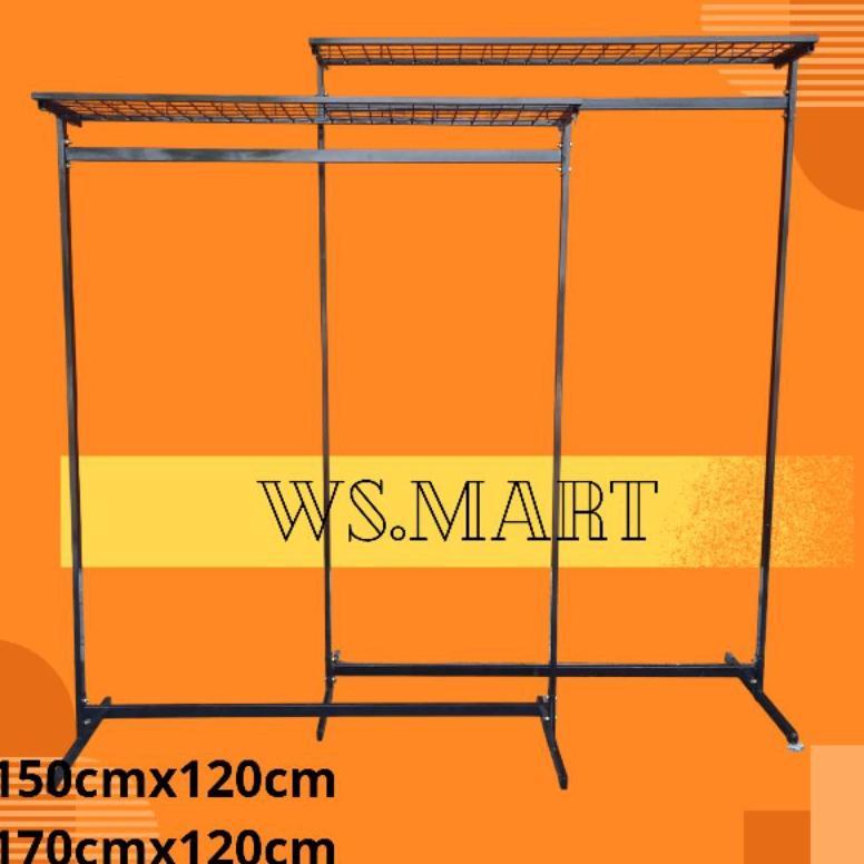 Premium Rak Gawang Baju Ram Full Besi - Rak Gawang Ram Berdiri