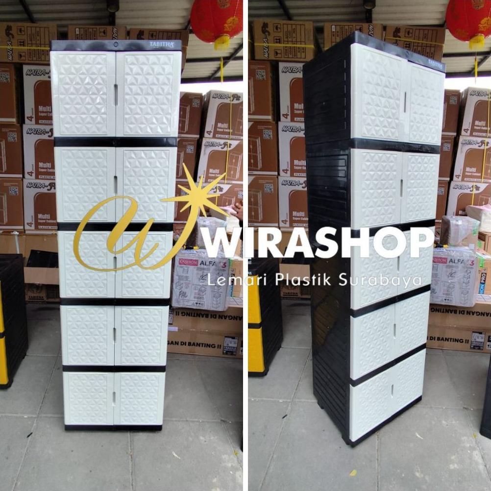 Terbaru Lemari Pakaian Plastik Mini Tabitha Small Series New Diamond Gemini Gantung Serbaguna Kunci 