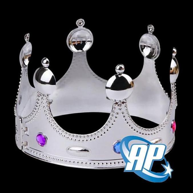Ready  mahkota king silver 2/ mahkota raja / mahkota ultah / mahkota kerajaan