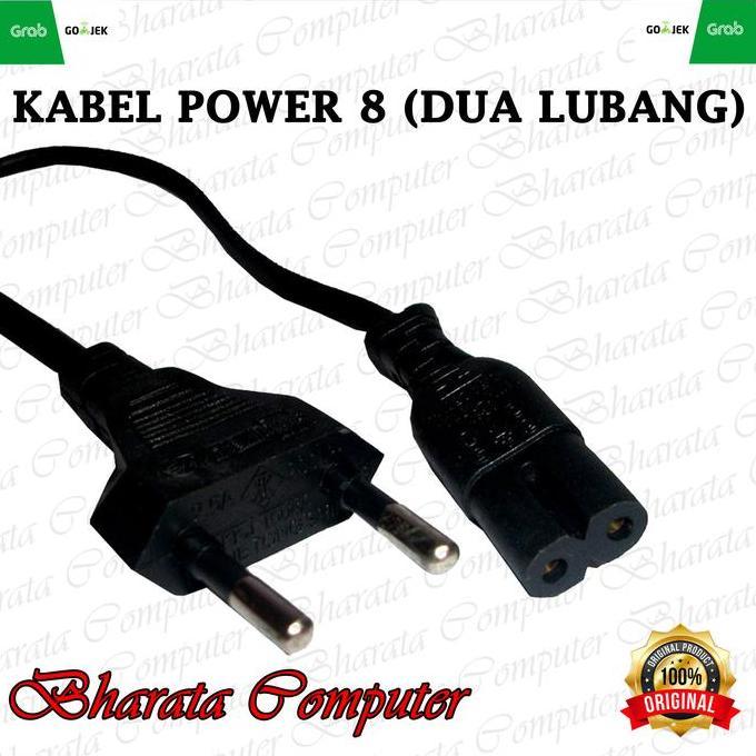 Kabel Power 8 AC Adapter Adaptor Charger Printer PS2 Dua Lubang Bagus