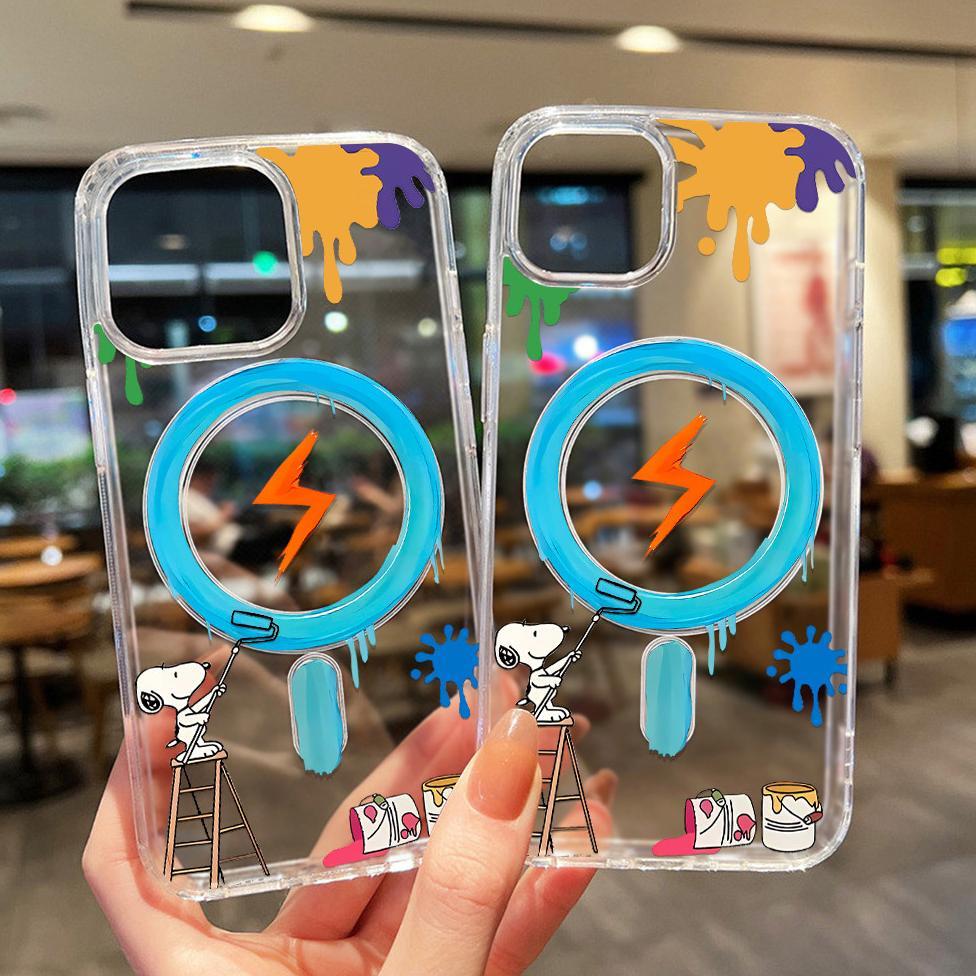 NEW DEALS Magnetic Wireless Charger Case Hp Untuk IPhone 11 12 13 14 15 16 Pro Max IPhone 13 Magsafe