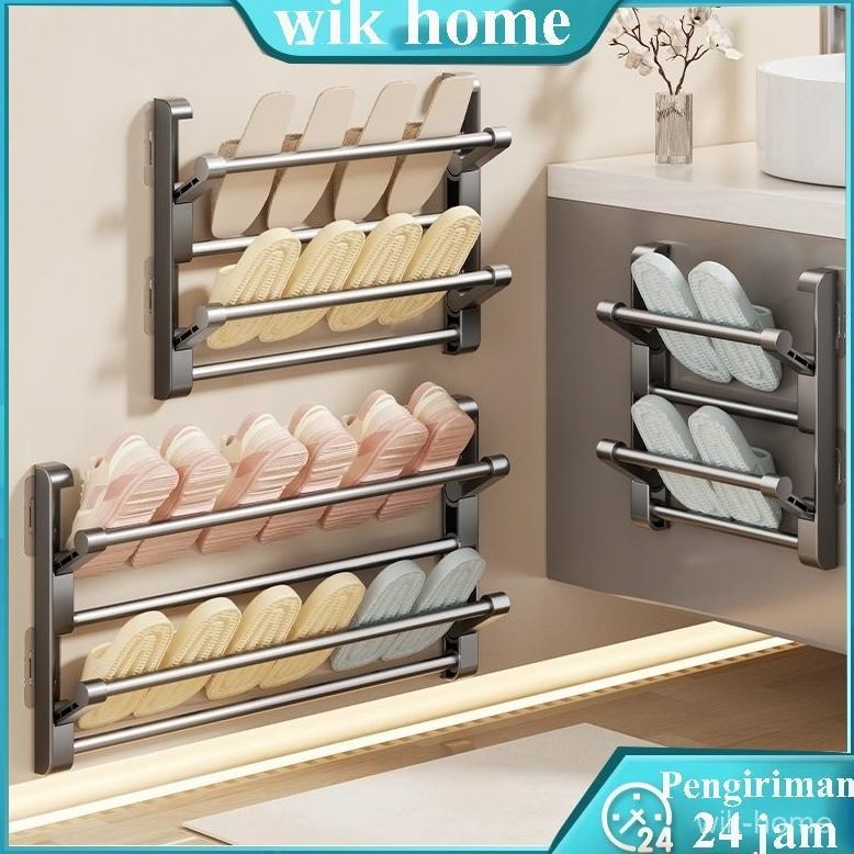 Murah [Cod]Rak Sepatu Gantung Susun Shoe Rack Holder Tempat Sandal Panci Dapur Dinding Belakang Pint