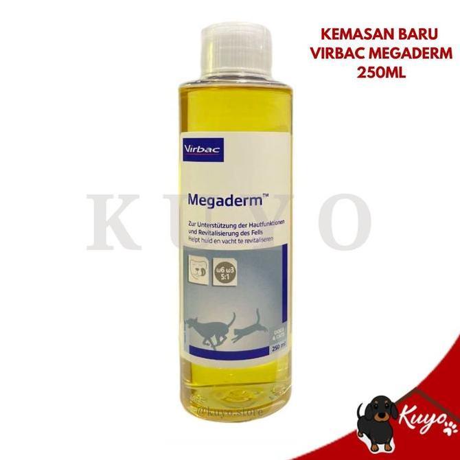 Virbac Megaderm Botol 250Ml Vitamin Bulu Kulit Anjing Kucing Hewan