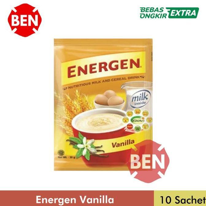 Xfood- Energen Vanila 1 Renceng 10 Sachet Pcs Sereal Vanilla Dus 29G 29Gr