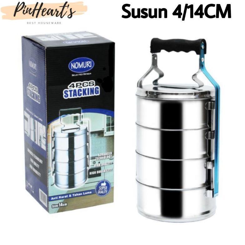 Hot Deals Rantang Stainless Steel Nomuri Susun 4 Tebal Food Grade
