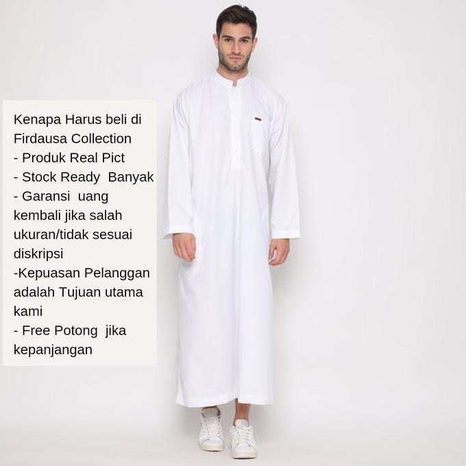 NEW JUBAH JUMBO KATUN TOYOBO - GAMIS PUTIH PRIA JUMBO - JUBAH PRIA JUMBO ORI