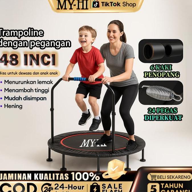 BEBAS ONGKIR - MY-HI Trampolin Dewasa Alat Trampoline Lompat trampolin fitness trampolin olahraga Tr