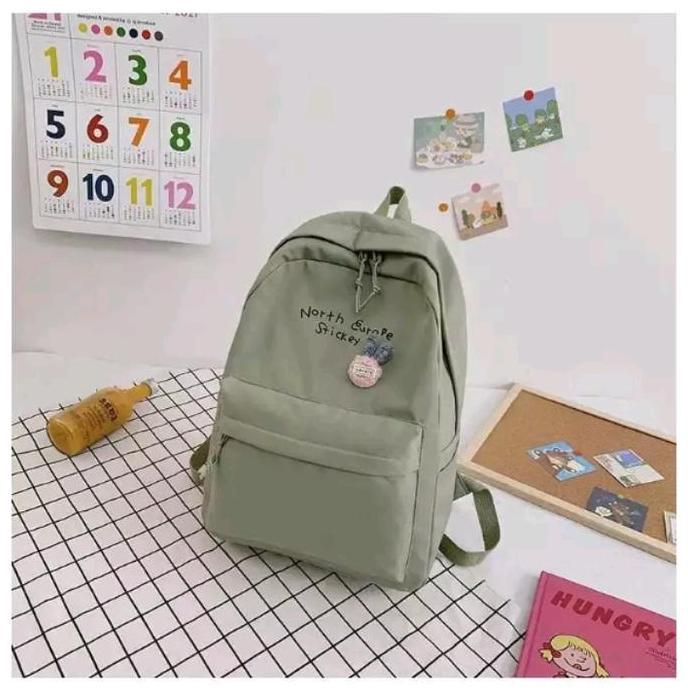 Backpack Tas Ransel Wanita / Tas Fashion Wanita Korea Polos / Ransel School Perempuan SMP SMA / Tas 