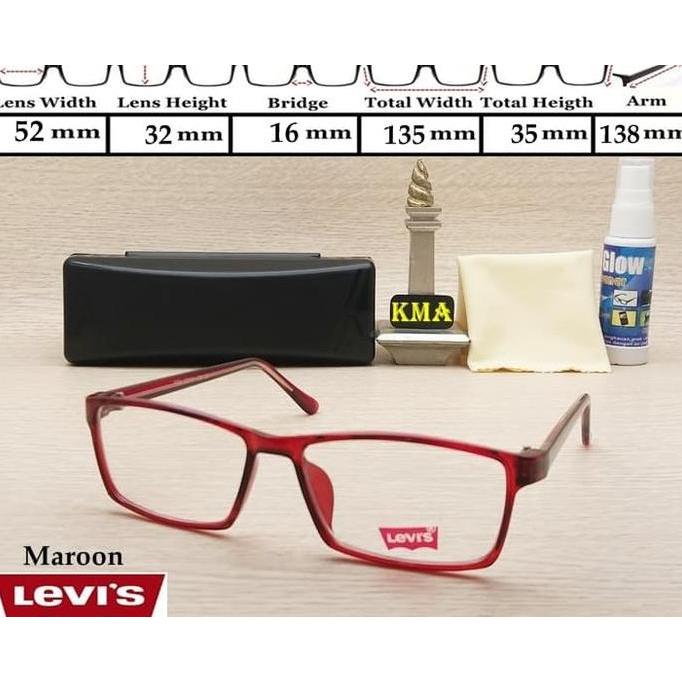New kacamata LEVIS frame kacamata levis kacamata minus frame kotak levis murah