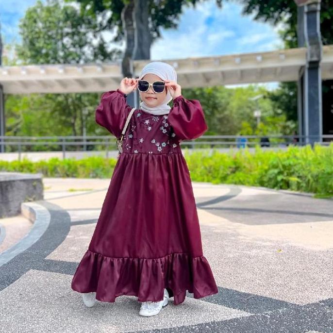 Gamis NAYLAAA satin/ Gamis anak perempuan