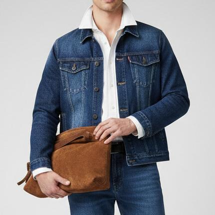 official jb boss jaket denim pria work jacket