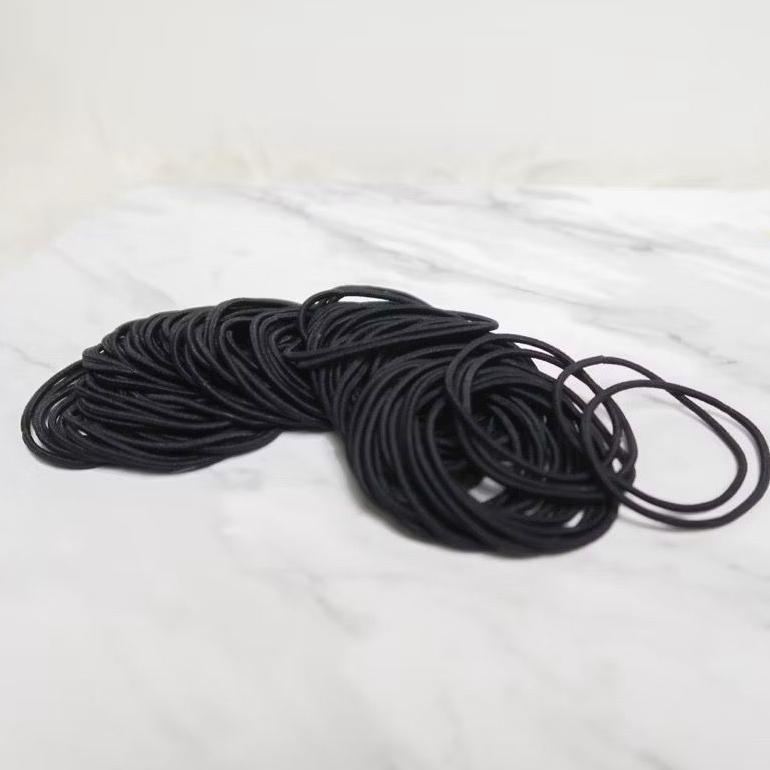 RECOMMENDED GELANG KARET HITAM DAPAT 10 GELANG  BISA COD ATAU BAYAR DI TEMPAT| GELANG HITAM POLOS | 