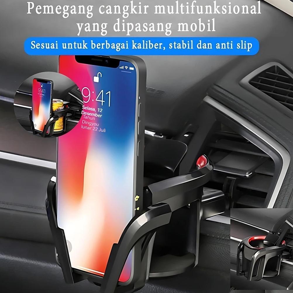HOT SALE CAR PHONE HOLDER CAR CUP HOLDER 2-IN-1 TEMPAT BOTOL MOBIL CUP HOLDER CAR PHONE HOLDER CAR C