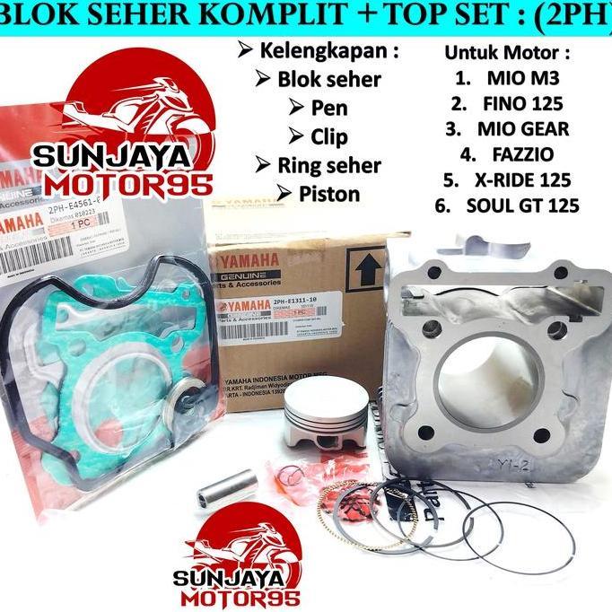 NEW BLOK SEHER 2PH BLOK SEHER SET KOMPLIT MIO M3 MIO Z 125 SOUL GT 125 FINO FI 125 XRIDE 125 MIO S 1