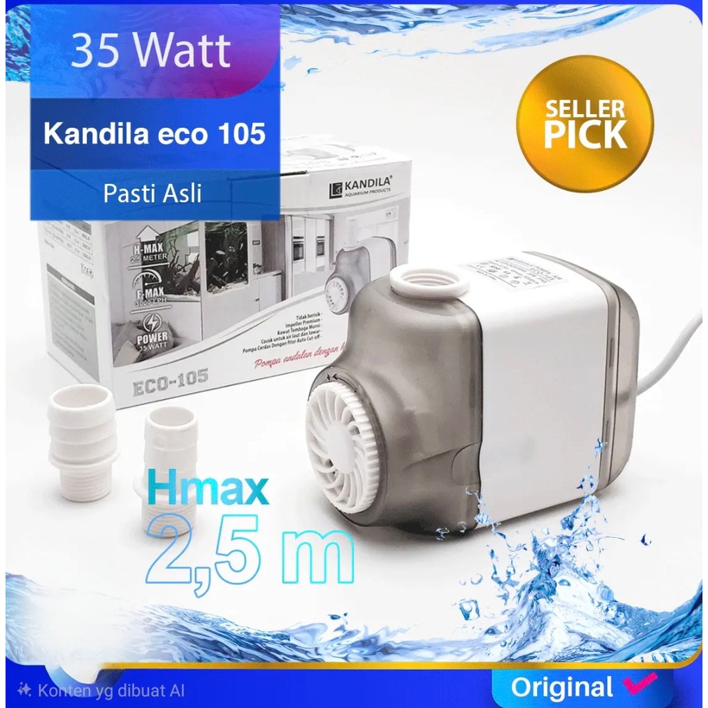 Kandila Power Head ECO-105 3000 LPH H2.5M Filter Pompa Air 105