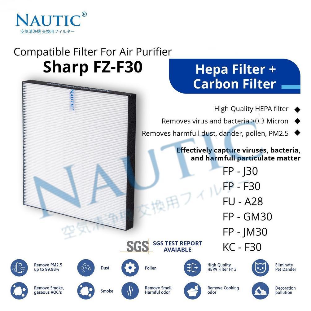 BIG SALE Filter Pembersih udara Sharp FP-F30Y / FP-J30Y / FP-JM30Y / FP-GM30Y / KC-F30Y / FU-A28Y / 