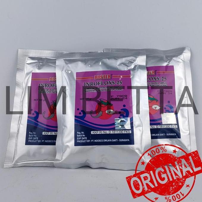 Skyfish- (Serbuk) Boster Inrofloxs 25% 100 Gram / Antibiotik Enro Bubuk
