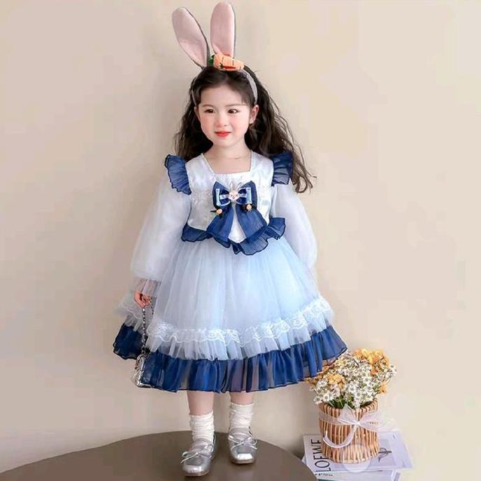 BEBAS ONGKIR - Dress Anak Perempuan Lolita TANPA BANDO Fashion Anak Tutu Noni Belanda Usia 2-8 Tahun