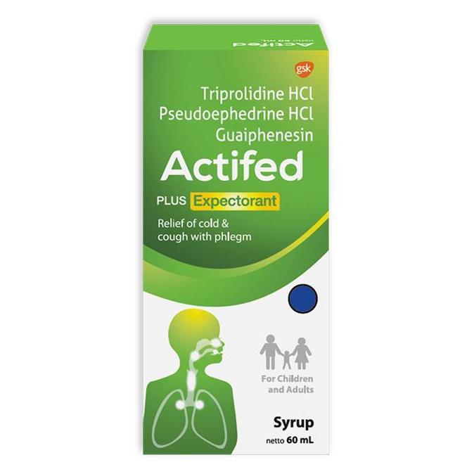 Actifed Plus Expectorant Sirup 60 Ml / Obat Batuk Berdahak & Pilek / Kimia Farma