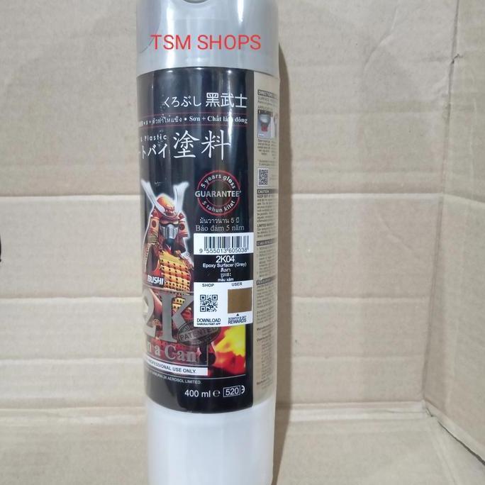 Pilok Cat Samurai Epoxy SURFACER Grey 400ml Samurai Paint Epoxy 2K04