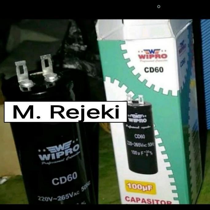 READY Kapasitor 75 uF 220-265Vac 50Hz Wipro CD60 Capasitor 75UF 75 MFD 220-2