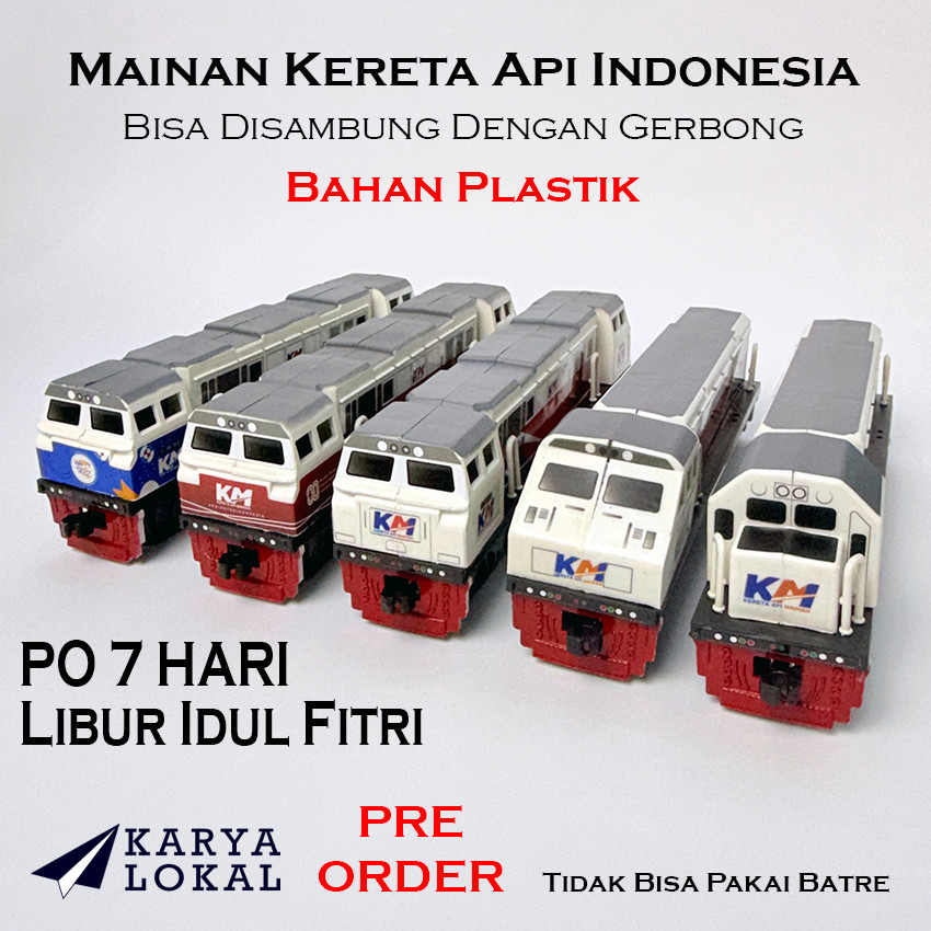 Kereta Api Indonesia Mainan  Lokomotif Gerbong Kereta Api