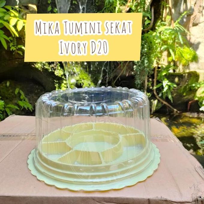 Mika Tumini sekat 7 uk 20 Ivory / Coklat /mika Tumpeng mini PER KARTON