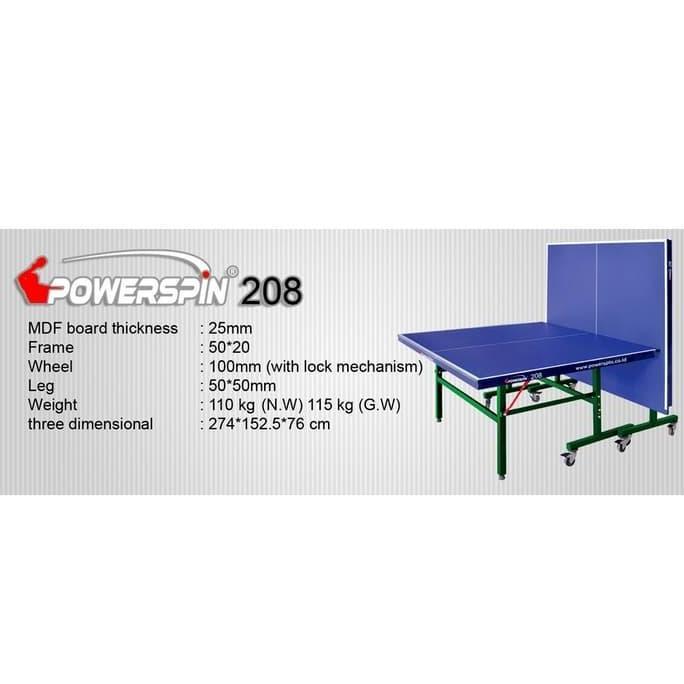 HARGA DISC - Meja Pingpong / Tenis Meja POWERSPIN 208 / Power Spin 208 (MDF 25 mm)