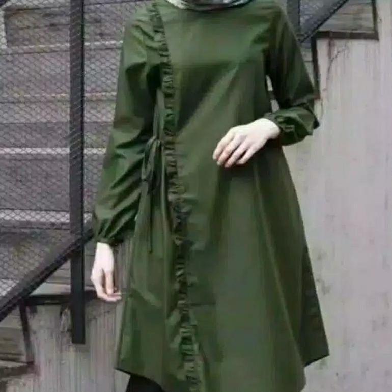 PREMIUM tunik rempel - tunic tunik polos - baju atasan wanita kekinian - baju remaja muslim