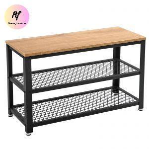 rak sepatu modern industrial / rak sepatu bangku / rak sepatu holow