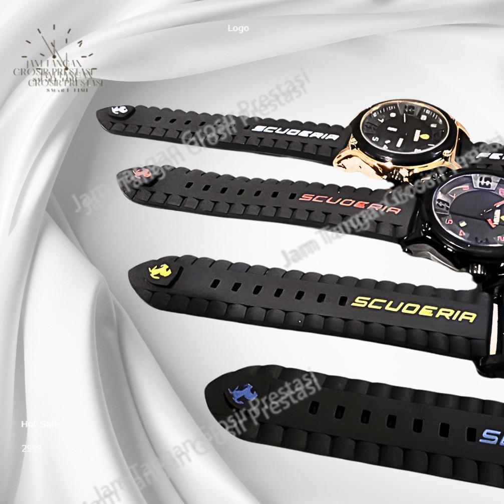 ORIGINAL Ferrari Luxury Watch 3D Dial, Calendar Function, Multi-Color Options, Alloy Case with Silic