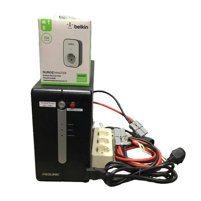 PROLINK UPS Modif PRO 1200S With AVR Kapasitas 1200Va 720W dengan Baterai Eksternal 12VDC 32AH ~ 200