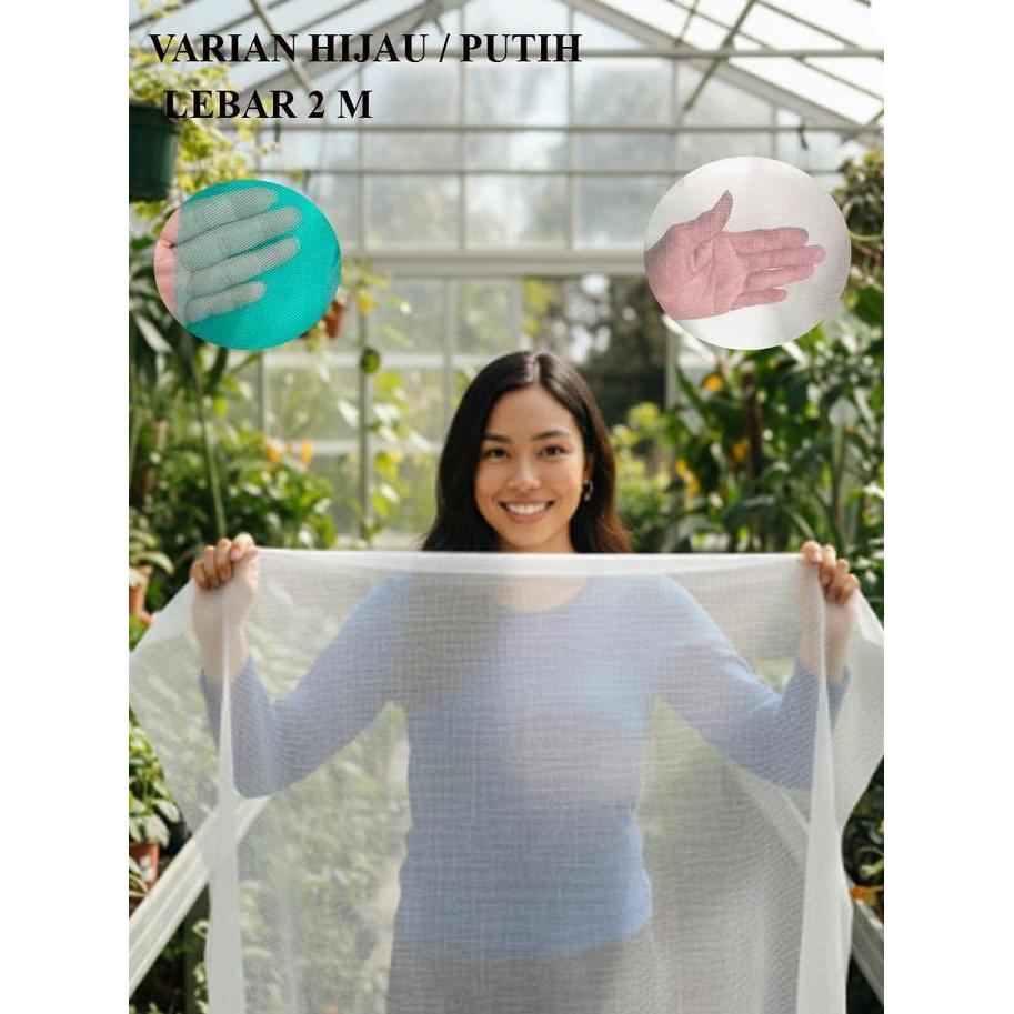 NEW WARING KASA DOLPHIN P [ VARIAN 50 / 25 M ] X L 2 M/ INSECT NET / KASA NYAMUK/ WARING PUTIH/ WARI