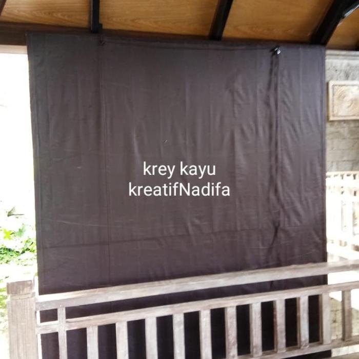 Tirai Krey Kayu Waterproof Nadifa Kreatif / gorden / curtain / kere kayu / krei / kirai kayu  3mx4m 
