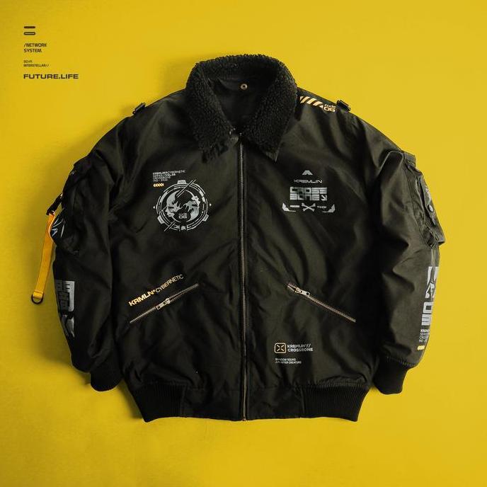 KREMLIN Bomber Jacket Black Tactical - Crossbone