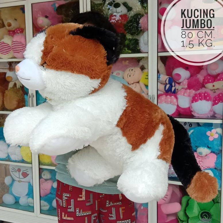 Promo Boneka Kucing  Jumbo Besar Murah Kualitas Terbaik Isian Padet Produk Sni /Boneka Hewan Lucu