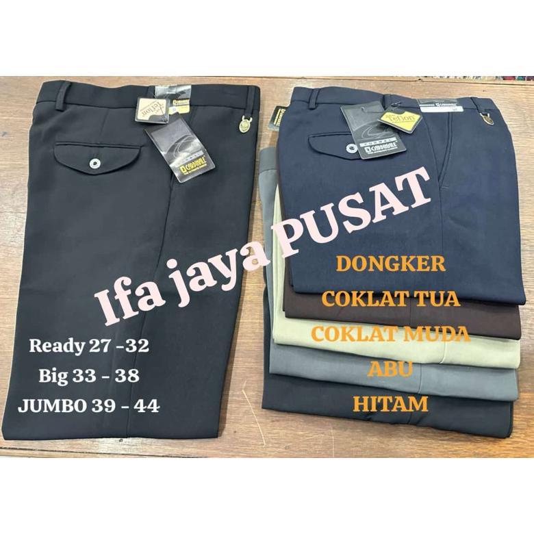 100% Aman Celana Kain Pria Standar Formal Kerja Hitam Dan Warna Ukuran 27 - 44 - Celana Kerja Pria H