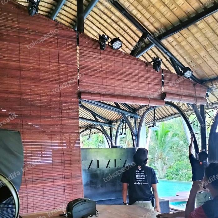 Nadifa kreatif Tirai Kayu Krey Kayu Outdoor L 150cm x T 300cm / gorden / curtain / kayu bengkirai / 