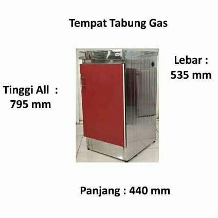 kitchen set stainless tempat tabung gas royal 6