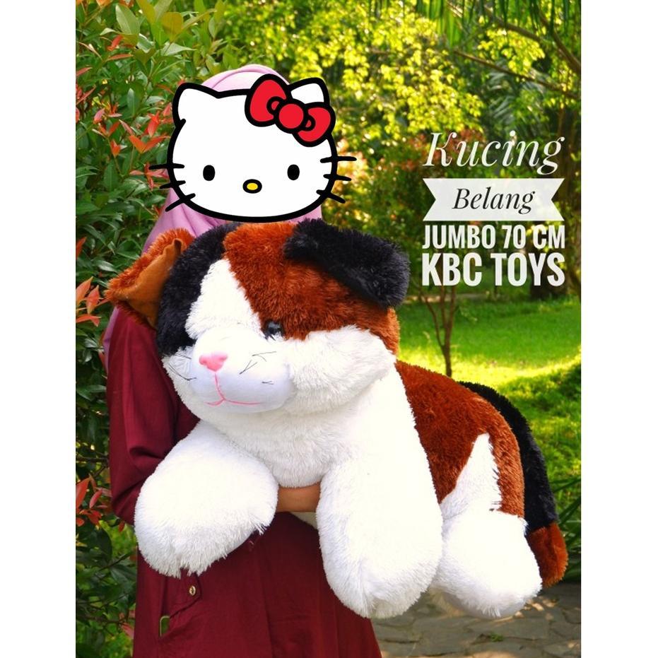 Grosir Boneka Kucing Jumbo Belang Termurah // Boneka Kucing Bulu Halus Termurah